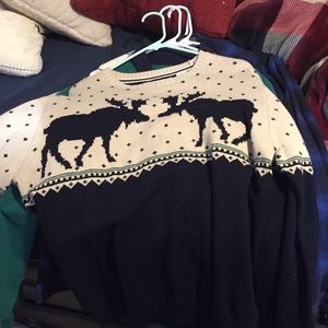 Weather Proof Moose Sweater